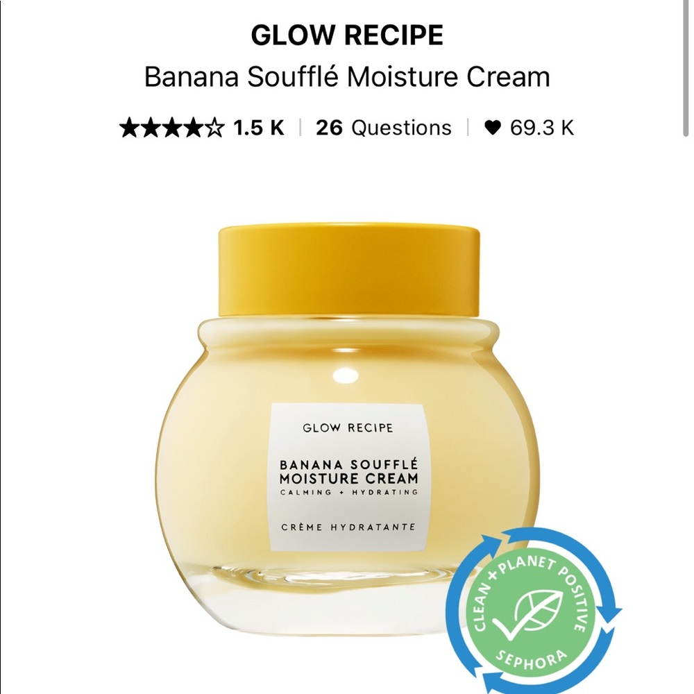 Glow Recipe Banana Soufflé Moisture Cream.